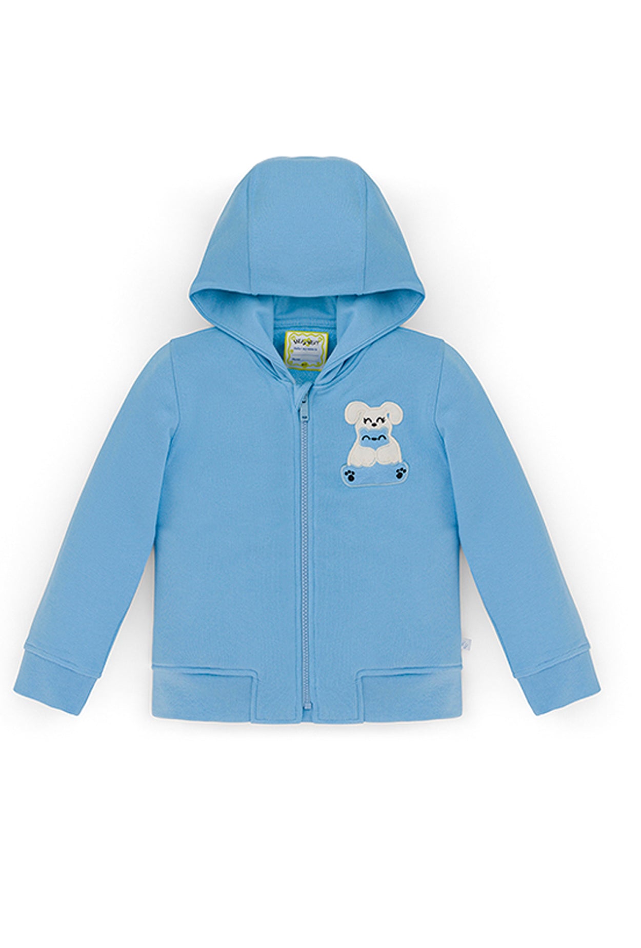 Ses Çıkaran Bebek Mavisi Fermuarlı Kapüşonlu Sweatshirt
