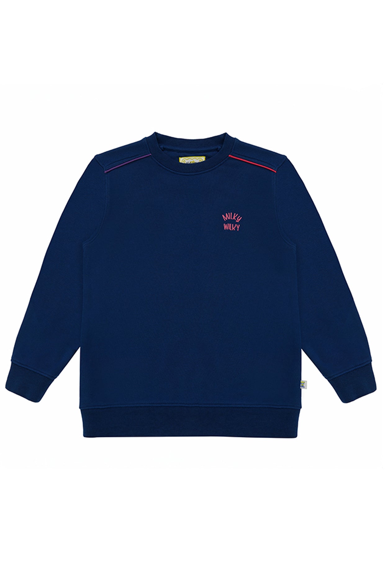 Kız Çocuk Lacivert Bisiklet Yaka Sweatshirt