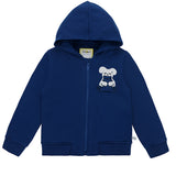 Squeaky Navy Zipped Hoodie Sweatshirt