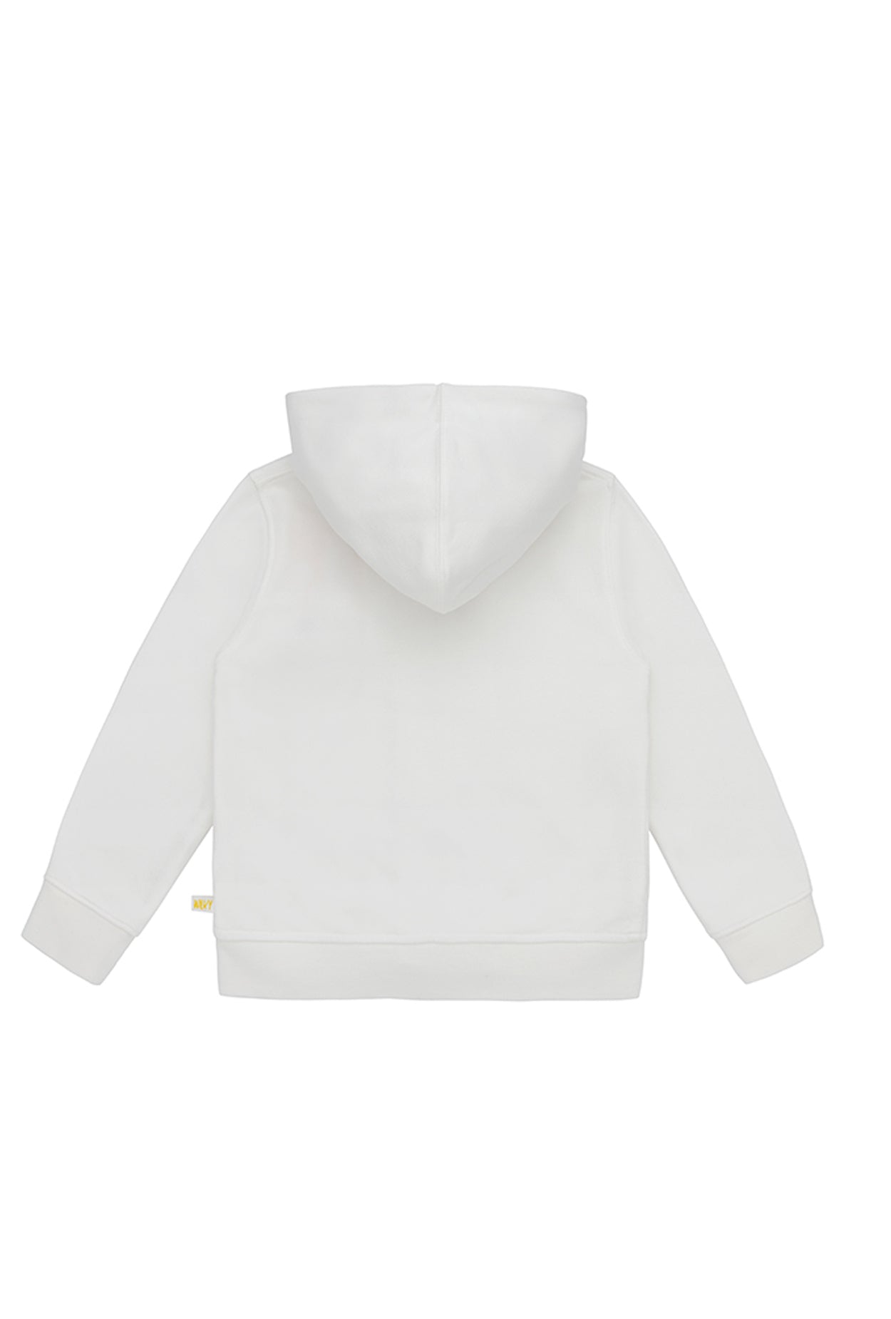 Ses Çıkaran Beyaz Fermuarlı Kapüşonlu Sweatshirt