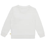 Ses Çıkaran Beyaz Bisiklet Yaka Sweatshirt