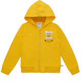 Squeaky Yellow Zipped Hoodie Sweatshirt