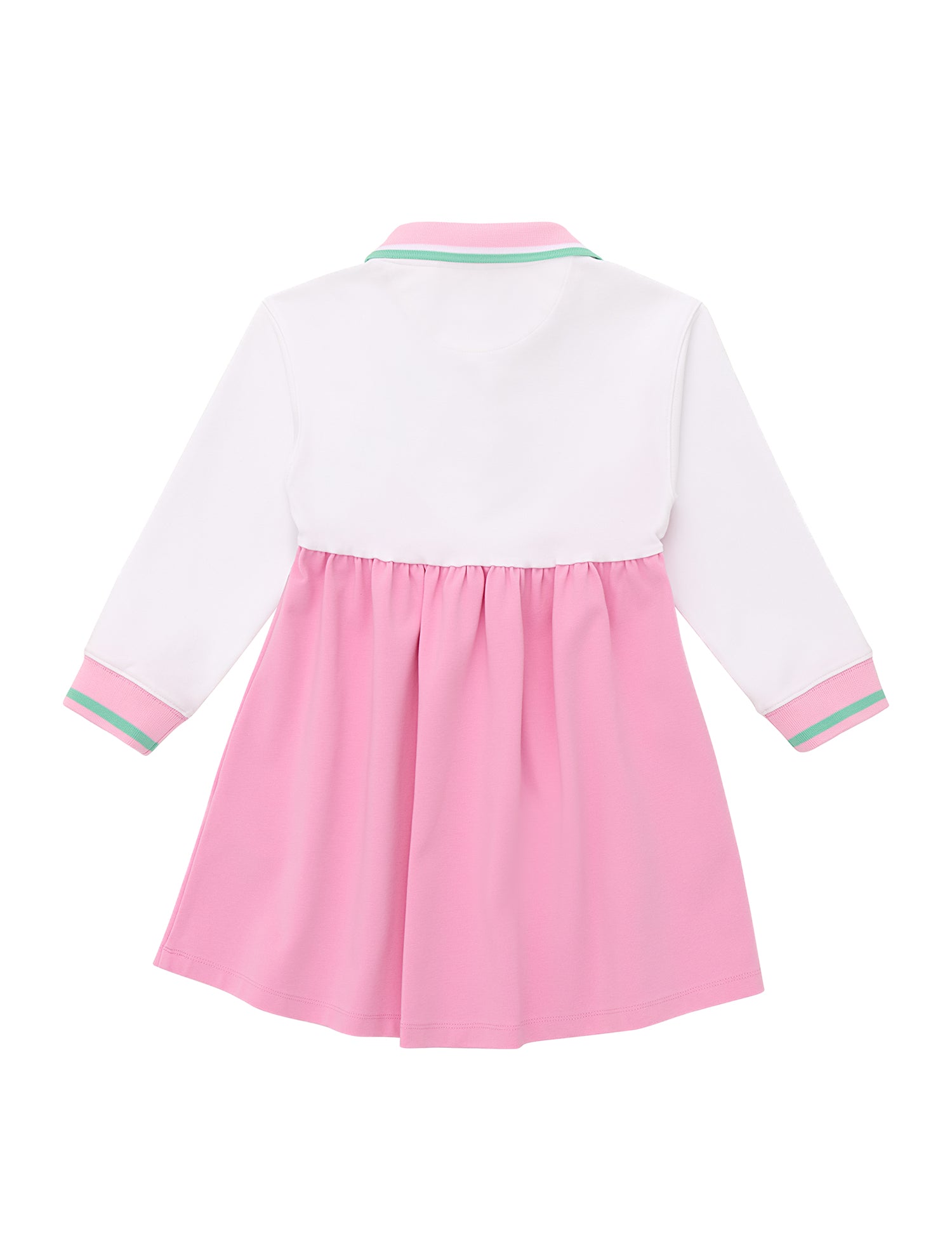 V Pattern Polo Collar Dress
