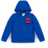 Squeaky Cobalt Blue Zipped Hoodie Sweatshirt