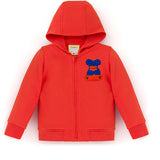 Squeaky Orange Zipped Hoodie Sweatshirt