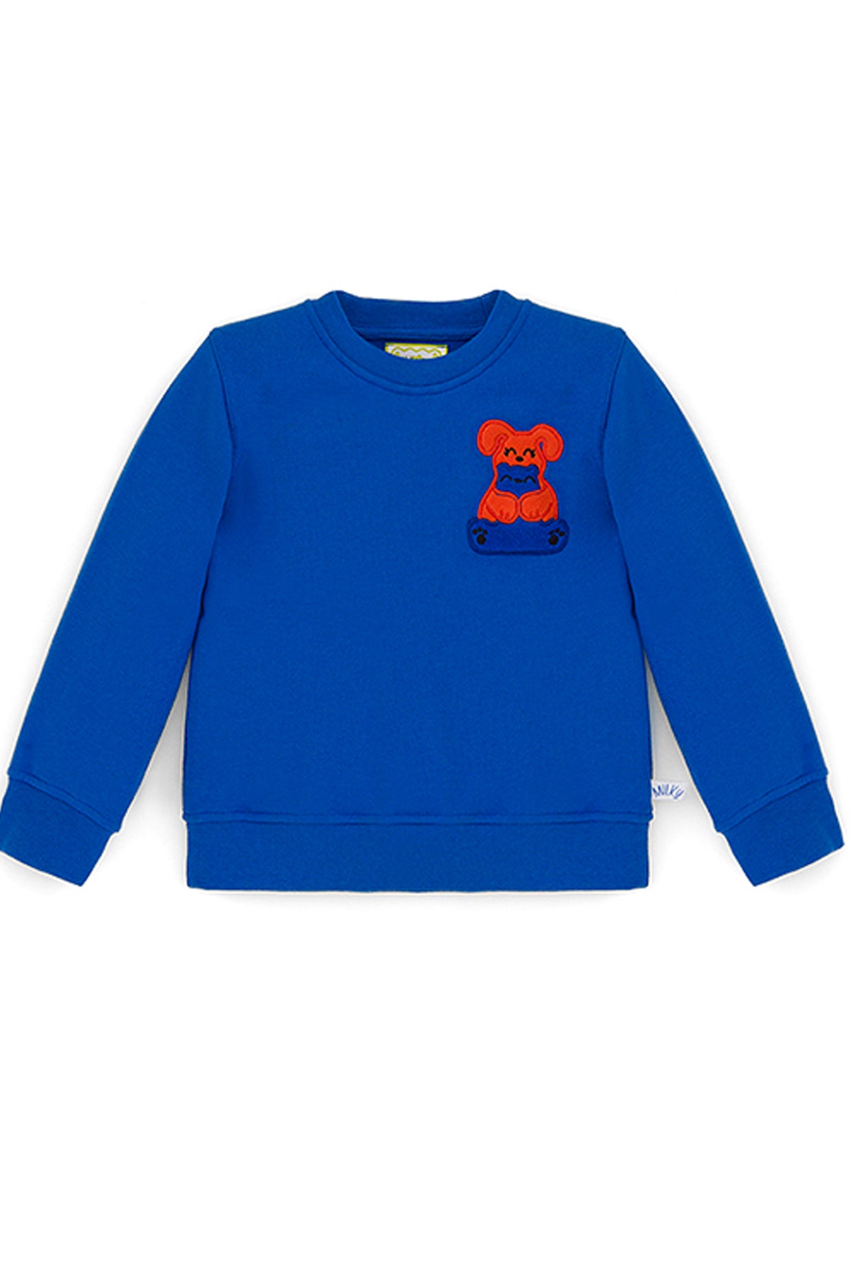 Ses Çıkaran Saks Mavisi Bisiklet Yaka Sweatshirt