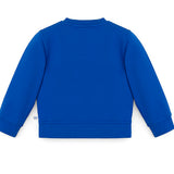 Ses Çıkaran Saks Mavisi Bisiklet Yaka Sweatshirt