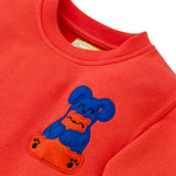 Ses Çıkaran Turuncu Bisiklet Yaka Sweatshirt