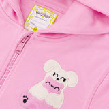 Squeaky Pink Zipped Hoodie Sweatshirt