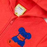 Squeaky Orange Zipped Hoodie Sweatshirt