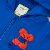 Squeaky Cobalt Blue Zipped Hoodie Sweatshirt