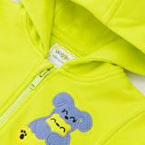 Squeaky Lime Zipped Hoodie Sweatshirt