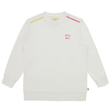 Kız Çocuk Beyaz Bisiklet Yaka Sweatshirt