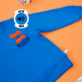 Squeaky Cobalt Blue Zipped Hoodie Sweatshirt