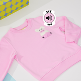 Squeaky Pink Zipped Hoodie Sweatshirt